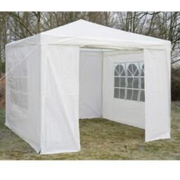 Rackhams White Gazebo Marquee Awning Beach Party Camping Tent Canopy 3 x 3m - White - thumbnail 4