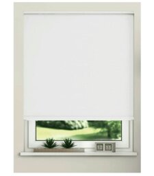 Rackhams White Trimmable Thermal Blackout Roller Blinds - 120cm - thumbnail 3