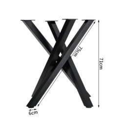Rackhams Criss Cross Metal Coffee Table Legs Replacement - thumbnail 6
