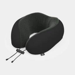Rackhams Classic Travel Pillow, Memory Foam Neck Pillow with Adjustable Fit - Absolute Black