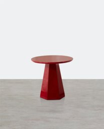 Rackhams Melpomene Round Side Table, Red