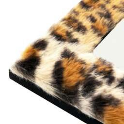 "Rackhams Contemporary Designer Fluffy Leopard Print 5"" x 7"" Free Standing Picture Frame" - thumbnail 3