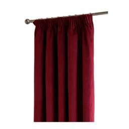 Rackhams Ultimate Velvet Eyelet Curtains - Burgundy - 229cm x 183cm - Burgundy - 100% Polyester - thumbnail 1