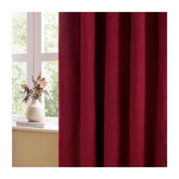 Rackhams Ultimate Velvet Eyelet Curtains - Burgundy - 229cm x 183cm - Burgundy - 100% Polyester - thumbnail 3