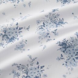 Rackhams Lucie Floral Frill Reversible Duvet Cover Set - Blue - Double - thumbnail 5