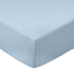 Rackhams 200 Thread Count Cotton Percale Extra Deep Fitted Sheet - Blue - Double - thumbnail 5