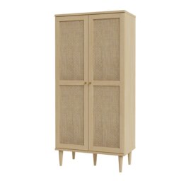 Rackhams Calasetta Display Cabinet in Rattan - Full Assembly Required - Rattan - Matt - thumbnail 3