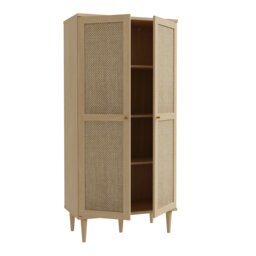Rackhams Calasetta Display Cabinet in Rattan - Full Assembly Required - Rattan - Matt - thumbnail 5