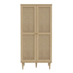 Rackhams Calasetta Display Cabinet in Rattan - Full Assembly Required - Rattan - Matt - thumbnail 2