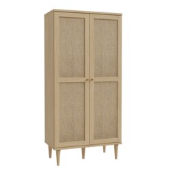 Rackhams Calasetta Display Cabinet in Rattan - Full Assembly Required - Rattan - Matt