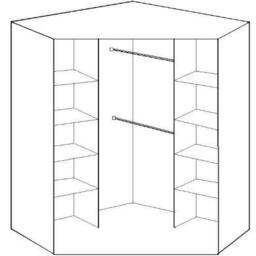 Rackhams Gamma Corner Oak and Mirror wardrobe - 95 - thumbnail 4