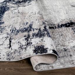 Rackhams Wanderlust-Abstract Blue Grey Black Modern Marble Rug - 120 x 170 cm - thumbnail 4