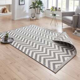 Rackhams Palma Reversible Indoor-Outdoor Grey Rug - 160X230 cm - thumbnail 4