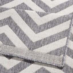 Rackhams Palma Reversible Indoor-Outdoor Grey Rug - 160X230 cm - thumbnail 2