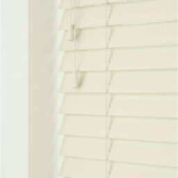 Rackhams Misty White  Smooth Finish Faux Wood Venetian Blinds with Strings  (130cm drop) - 230cm - thumbnail 5