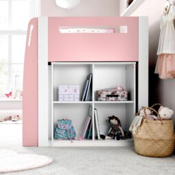 Rackhams Lacy Pink Storage Mid Sleeper Bed - Bed And Ortho Mattress - thumbnail 3