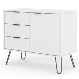 Rackhams Augusta Small Sideboard with 1 Door & 3 Drawers - White