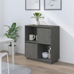 Rackhams Sideboard Grey 74x35x80 cm Solid Wood Pine - Grey - Solid pinewood