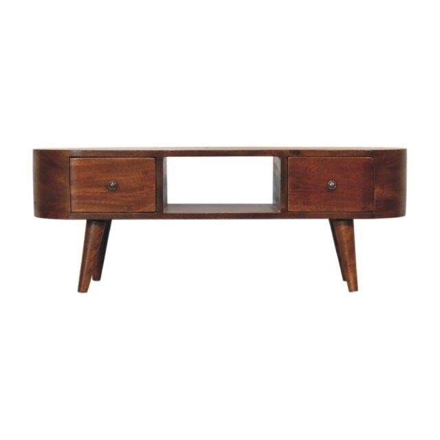 Rackhams Chestnut Round Open Media Unit - image 1