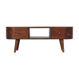 Rackhams Chestnut Round Open Media Unit - thumbnail 1