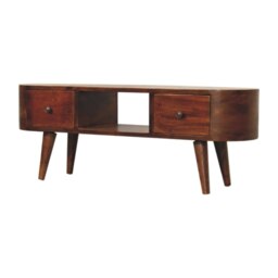 Rackhams Chestnut Round Open Media Unit - thumbnail 3