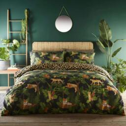 Rackhams Jungle Cats Duvet Cover Set - Double - Double - thumbnail 1