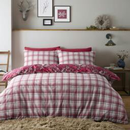 Rackhams Winter Stags Duvet Cover Set - Red - Single - thumbnail 2