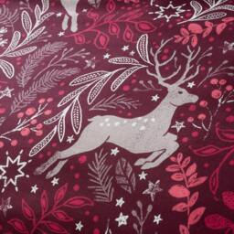 Rackhams Winter Stags Duvet Cover Set - Red - Single - thumbnail 5