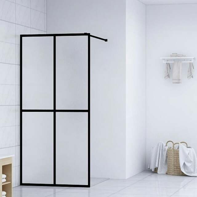 Rackhams Walk-in Shower Screen Frosted Tempered Glass 80x195 cm