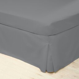 Rackhams Easycare Percale Platform Valance - Grey - Double - Grey - 50% Cotton/50% Polyester - thumbnail 2