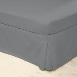 Rackhams Easycare Percale Platform Valance - Grey - Double - Grey - 50% Cotton/50% Polyester - thumbnail 1