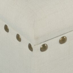 Rackhams Chelsea Storage Ottoman Bench - Cream/Brass Upholstered with flip lid - Cream/Brass - thumbnail 6