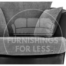 Rackhams Luca Fabric Swivel Chair - Brown and Beige - thumbnail 4