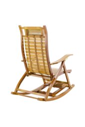 Rackhams Bamboo Rocking Chair Foldable Recliner - Natural - thumbnail 5