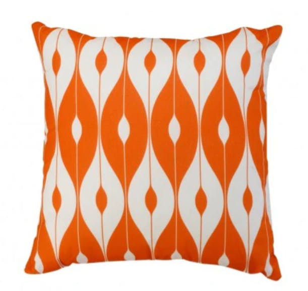 "Rackhams Scatter Cushions Polyester 45cm x 45cm (18""x18"") – Outdoor Garden Sofa Cushions - UK Made - ORANGE PATTERN" - image 1