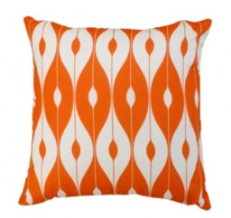 "Rackhams Scatter Cushions Polyester 45cm x 45cm (18""x18"") – Outdoor Garden Sofa Cushions - UK Made - ORANGE PATTERN"