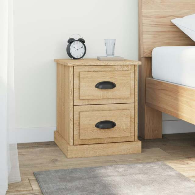Rackhams Bedside Cabinet Sonoma Oak 39x39x47.5 cm Engineered Wood