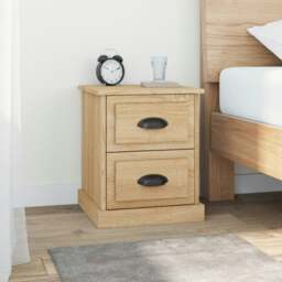 Rackhams Bedside Cabinet Sonoma Oak 39x39x47.5 cm Engineered Wood