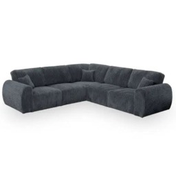 Rackhams Sereno Jumbo Cord Large Corner Sofa Full Back - Khaki - thumbnail 3