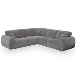 Rackhams Sereno Jumbo Cord Large Corner Sofa Full Back - Khaki - thumbnail 2