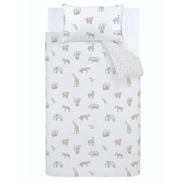 Rackhams Zoo Animals Cotton Reversible Duvet Cover Set - Junior - thumbnail 5