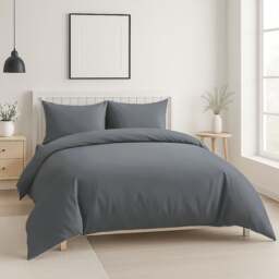 Rackhams Luxury 200TC Duvet Cover And Pillowcase/s Set Bed Linen - Single - Cream - thumbnail 4