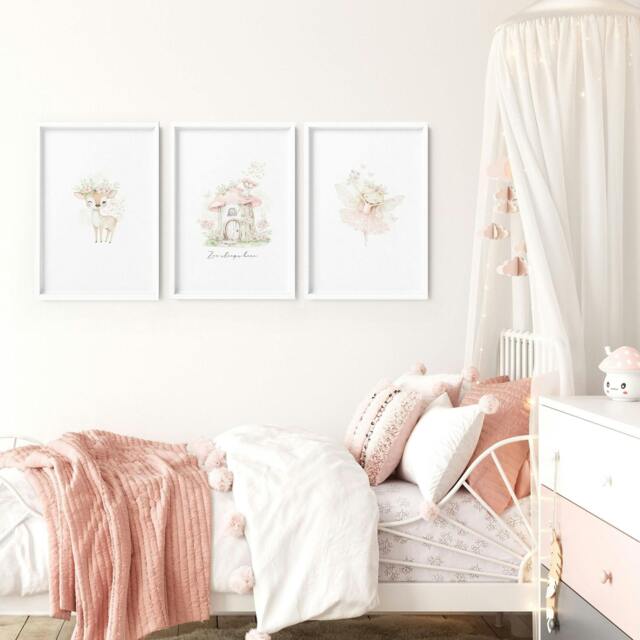 Rackhams Art For Nursery Walls - Set of 3 wall art prints - 20 x 30 in / 50 x 76 cm - Polyester Canvas 260 gsm - Canvas wrapped - image 1