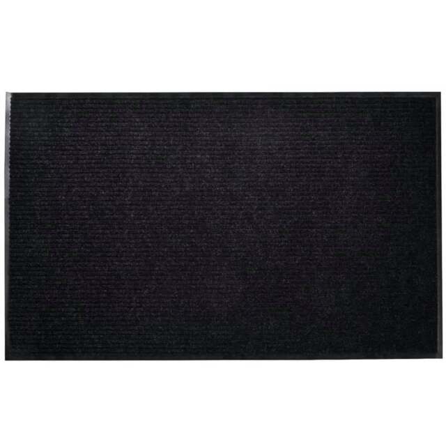 Rackhams Door Mat 90 x 60 cm Black PVC
