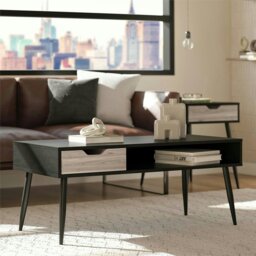 Rackhams Copley Coffee Table in Black Oak - Black - thumbnail 2