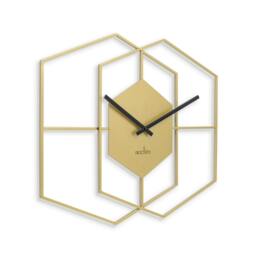 Rackhams Addison Large Wall Clock Quartz Hexagonal Geometric Painted Metal 55cm - thumbnail 2