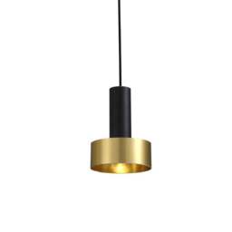 Rackhams 5 Watt Black & Gold Pendant Light Fixture - thumbnail 2