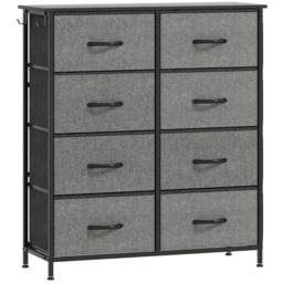 Rackhams Chest of Eight Fabric Drawers - Charcoal Grey - thumbnail 1