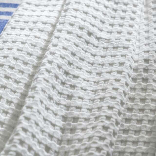Rackhams White Waffle Cotton Double Bedspread - Double