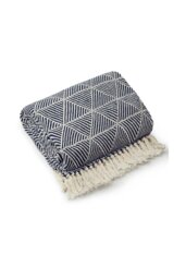 Rackhams Zahra Navy Blanket/Throw - Navy - 228x254cm - thumbnail 6